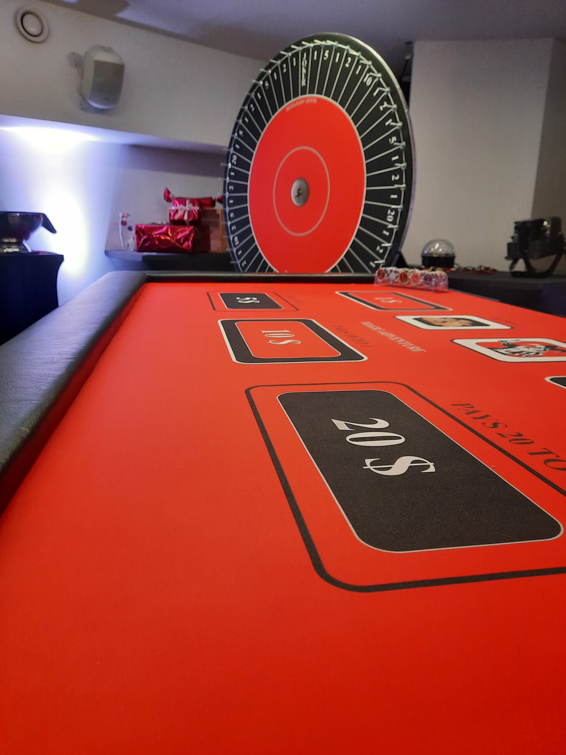 Table de jeu roue de la chance Casino Alsace